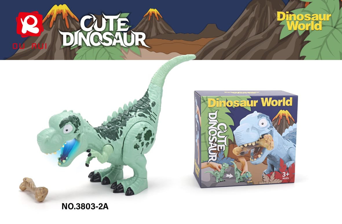 Dinosaur World Cute T-Rex Electronic Walking Dinosaur Toy with Light & Sound