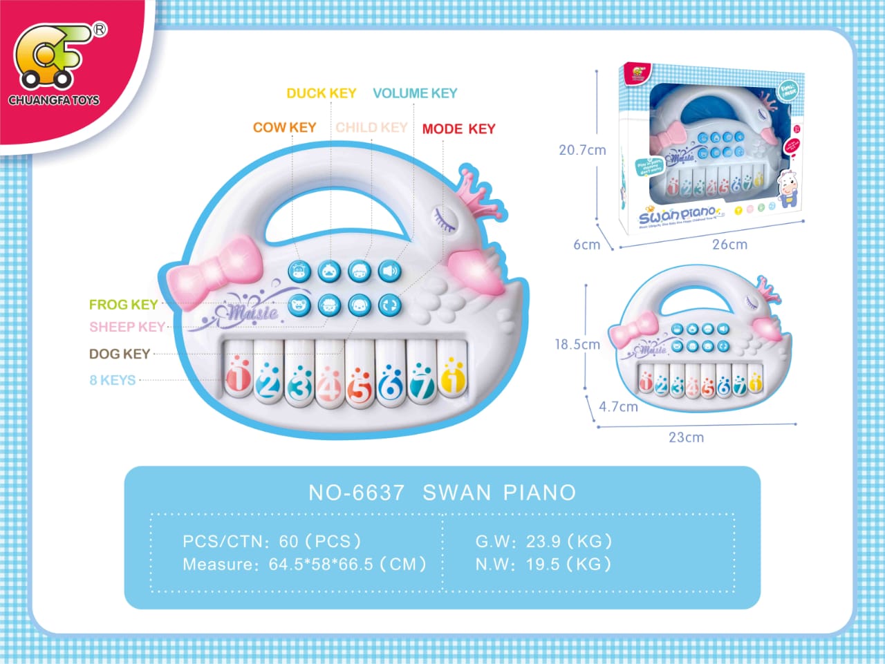 Swan Piano Musical Toy