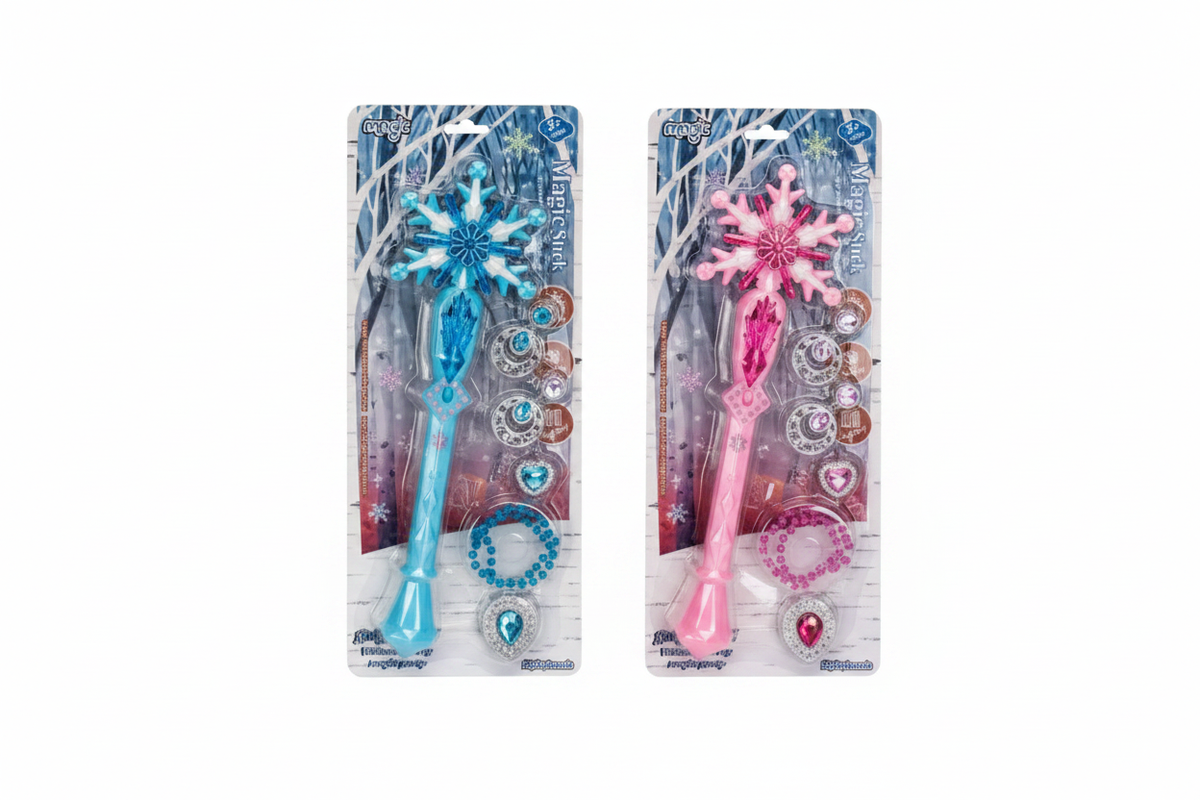 Blue and pink packages