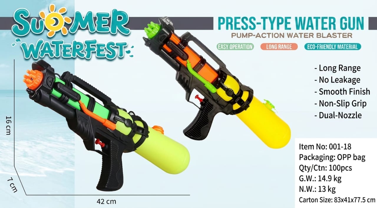 Press-Type Water Gun – Pump-Action Water Blaster