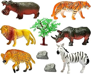 Multifunctional Tiger Storage Case – 38 Piece Safari Animal Playset with Backpack (No.303-370)