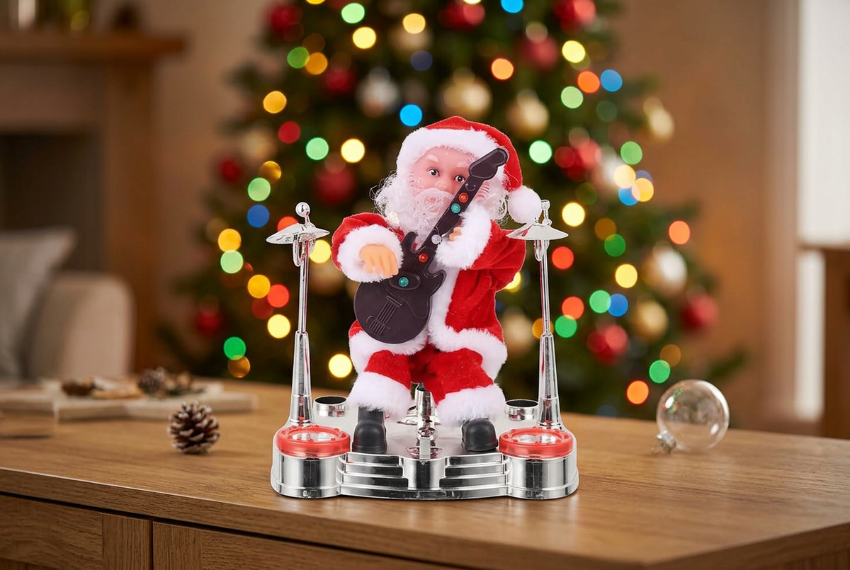 Guitar Santa festive lifestyle shot