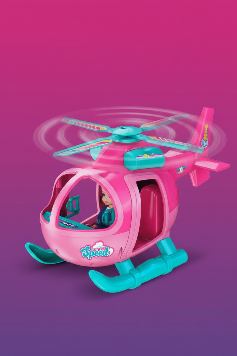 Helicopter Playset - Pink Gradient