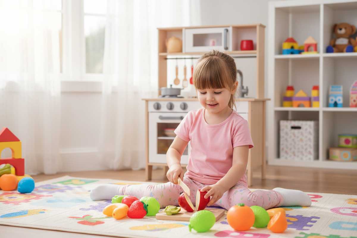 Lifestyle girl playing