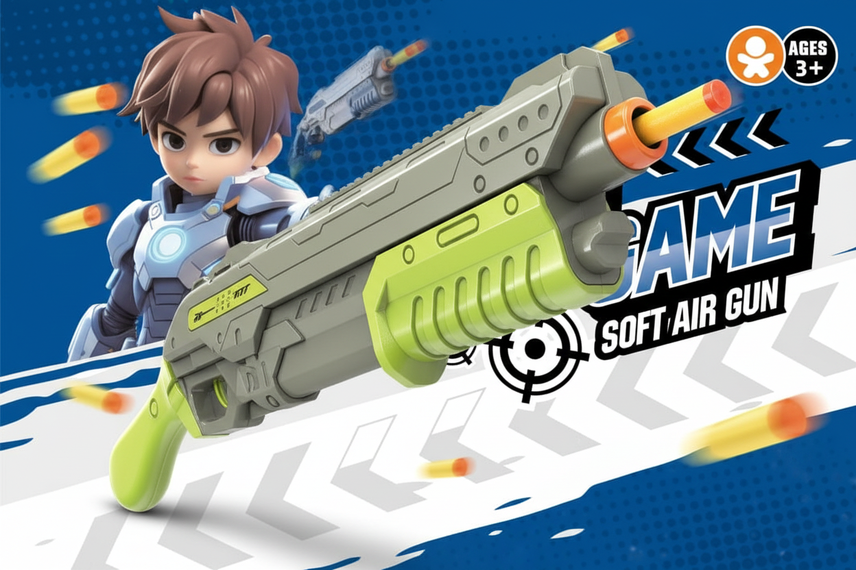 Shooting Game Soft Air Gun - Close Up