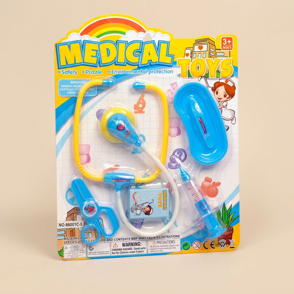 Three-quarter view of the packaged doctor kit