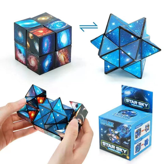 Galaxy Transforming Cube Fidget Toy