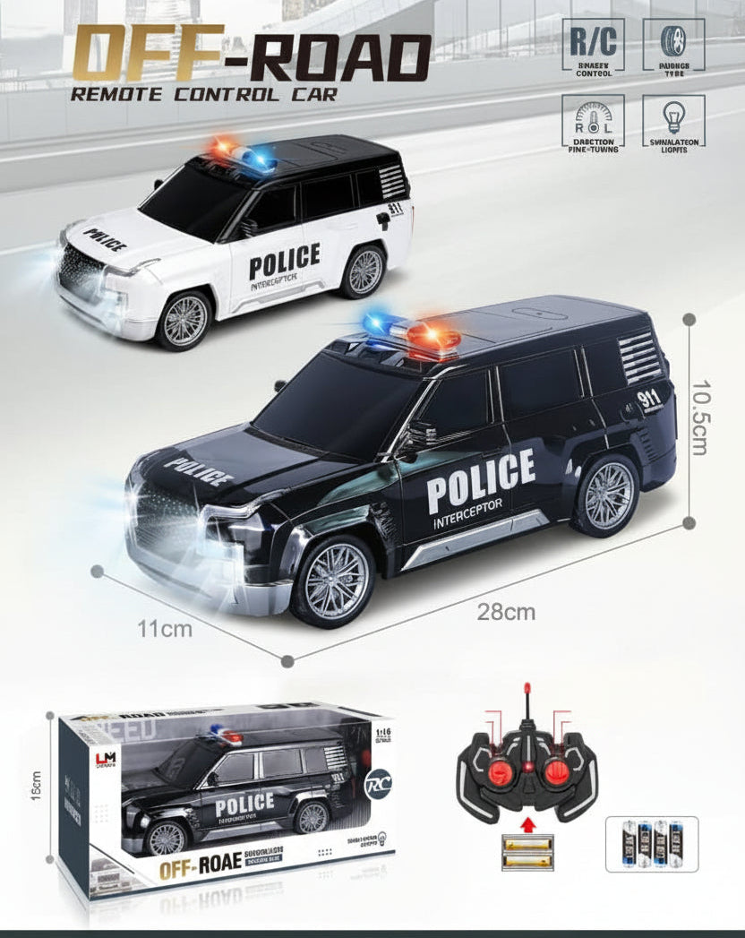Off-Road RC Police Interceptor Car 1:16 Scale