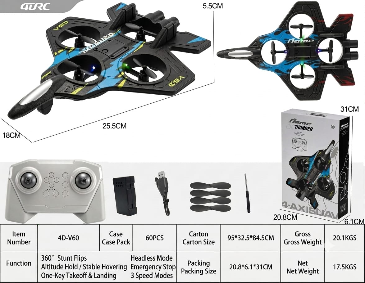 Rechargeable Jet 4-Axis Stunt RC Drone
