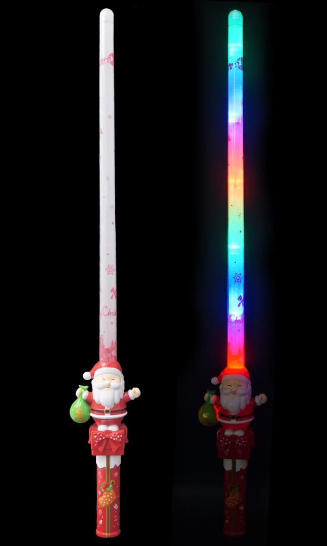 Santa Multicolour LED Light-Up Wand