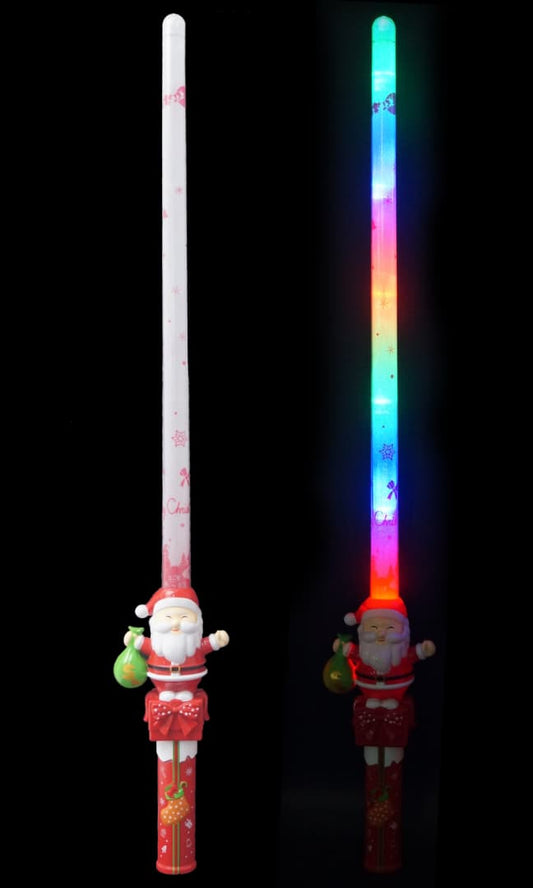 Santa Multicolour LED Light-Up Wand