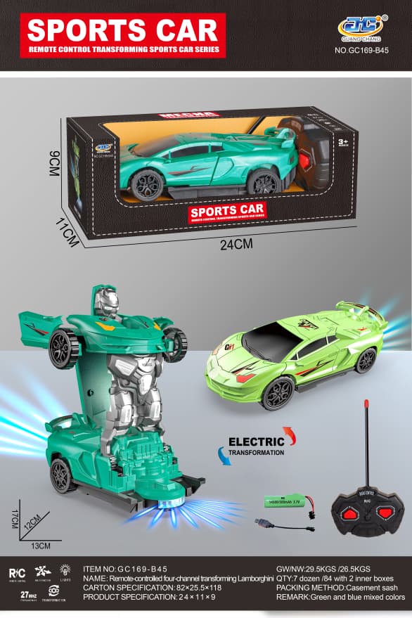 RC Transforming Sports Car with Electric Transformation