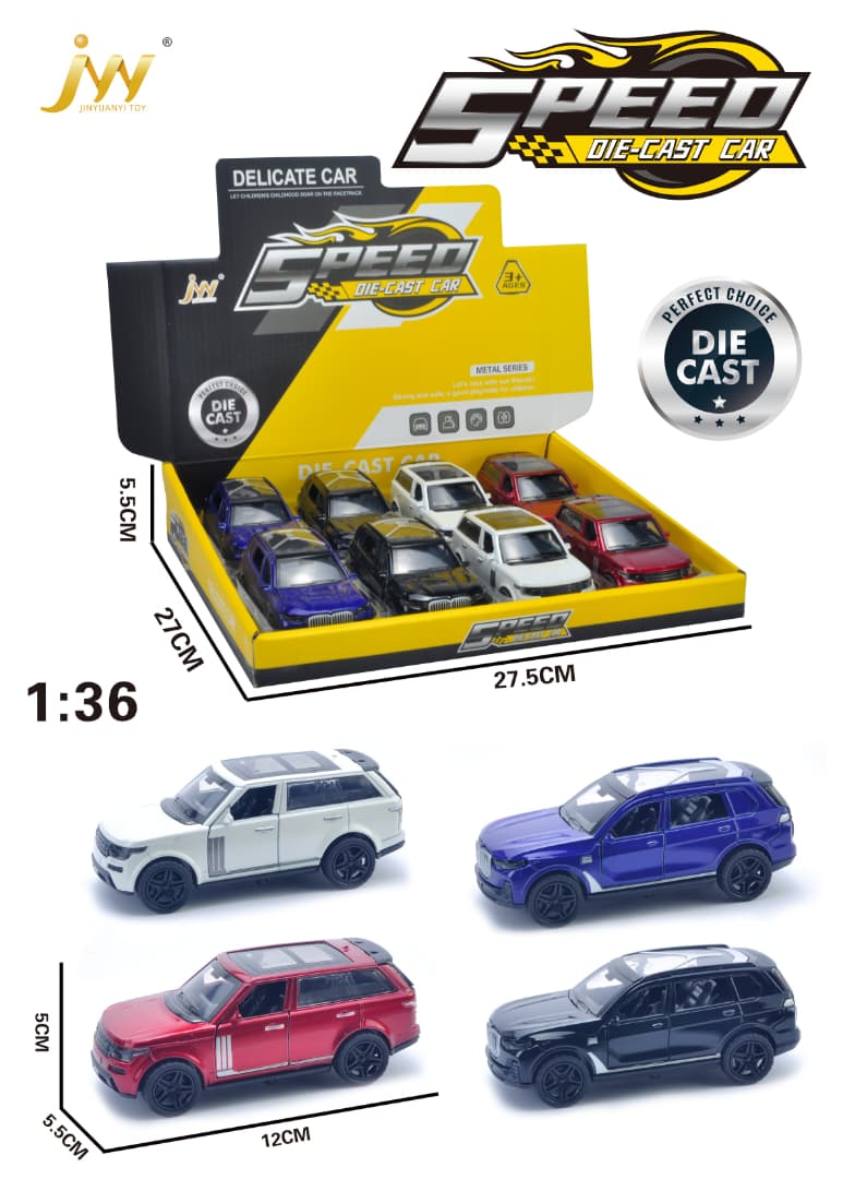 Speed Die-Cast SUV Set –  (Display Box of 8PCs) Metal