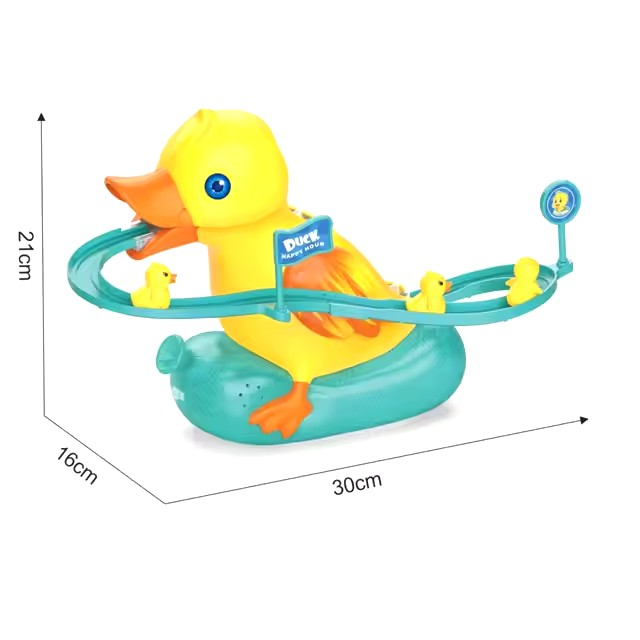 Duck Track Roller Coaster Mini duck climbing stairs toy roller