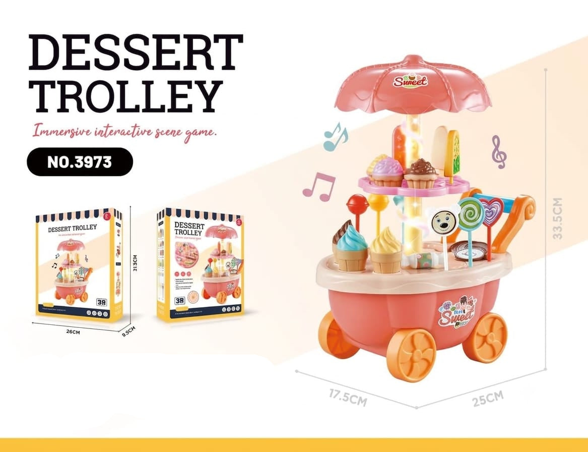 Dessert Trolley Pretend Play Set 3973