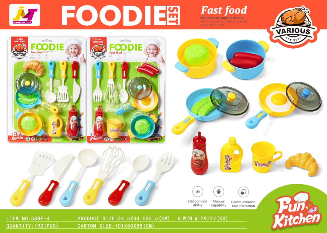 Fun Kitchen Foodie Mini Cookware & Utensils Play Set