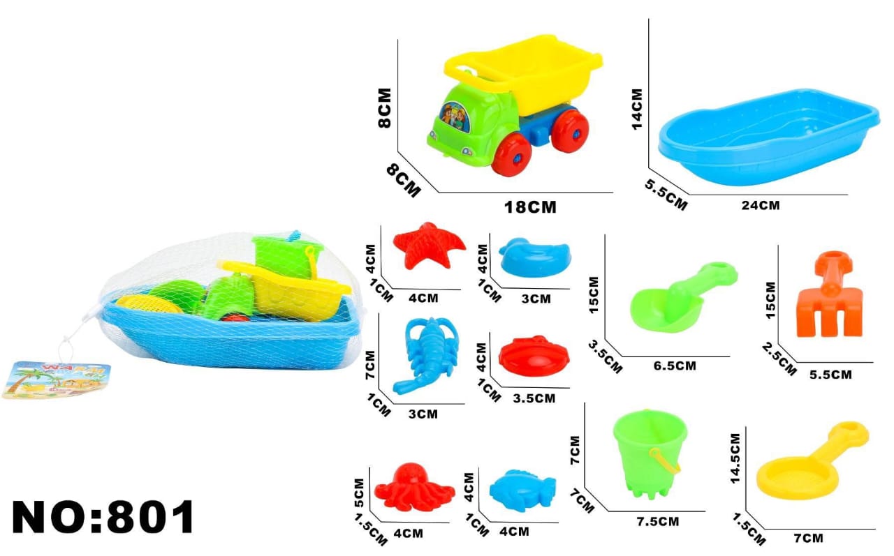 Beach Toy Set with Dump Truck & Sand Tray
