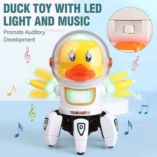 Walking Space Duck Robot Toy with Light Music