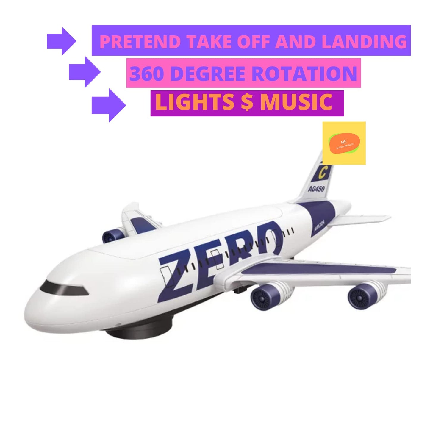 Kids Airplane Musical Aircraft Kids Toy with Light & Music