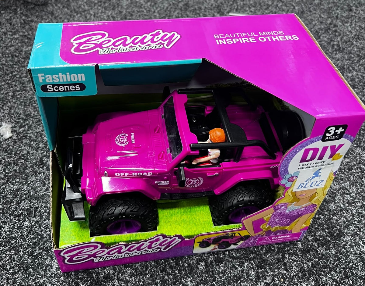 Pink Off-Road Toy Vehicle with Driver Figure