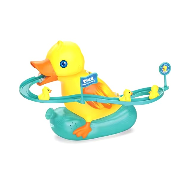 Duck Track Roller Coaster Mini duck climbing stairs toy roller