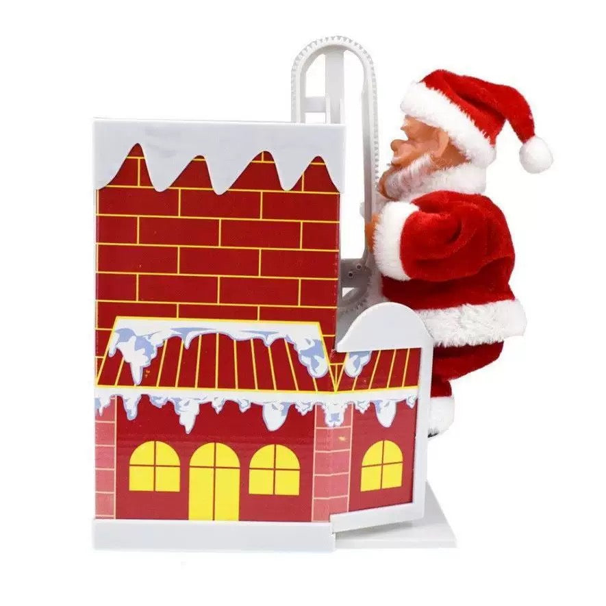 Santa Climbing Chimney Christmas House Decoration