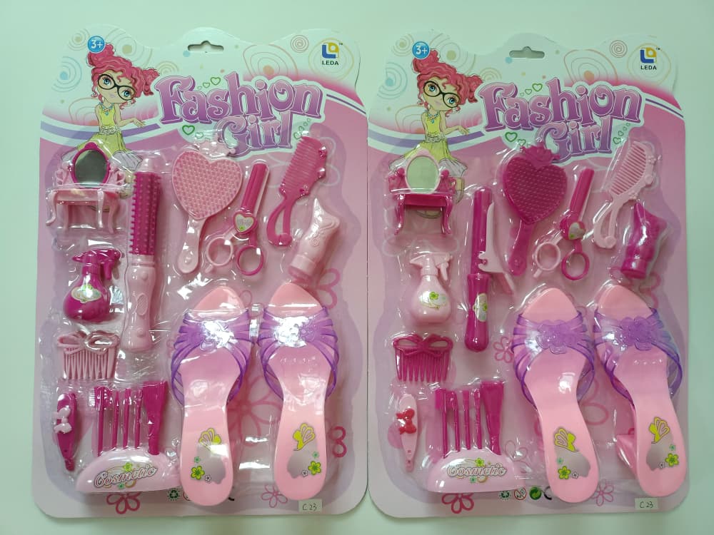 Fashion Girl Cosmetic & Accessories Play Set with High Heels
