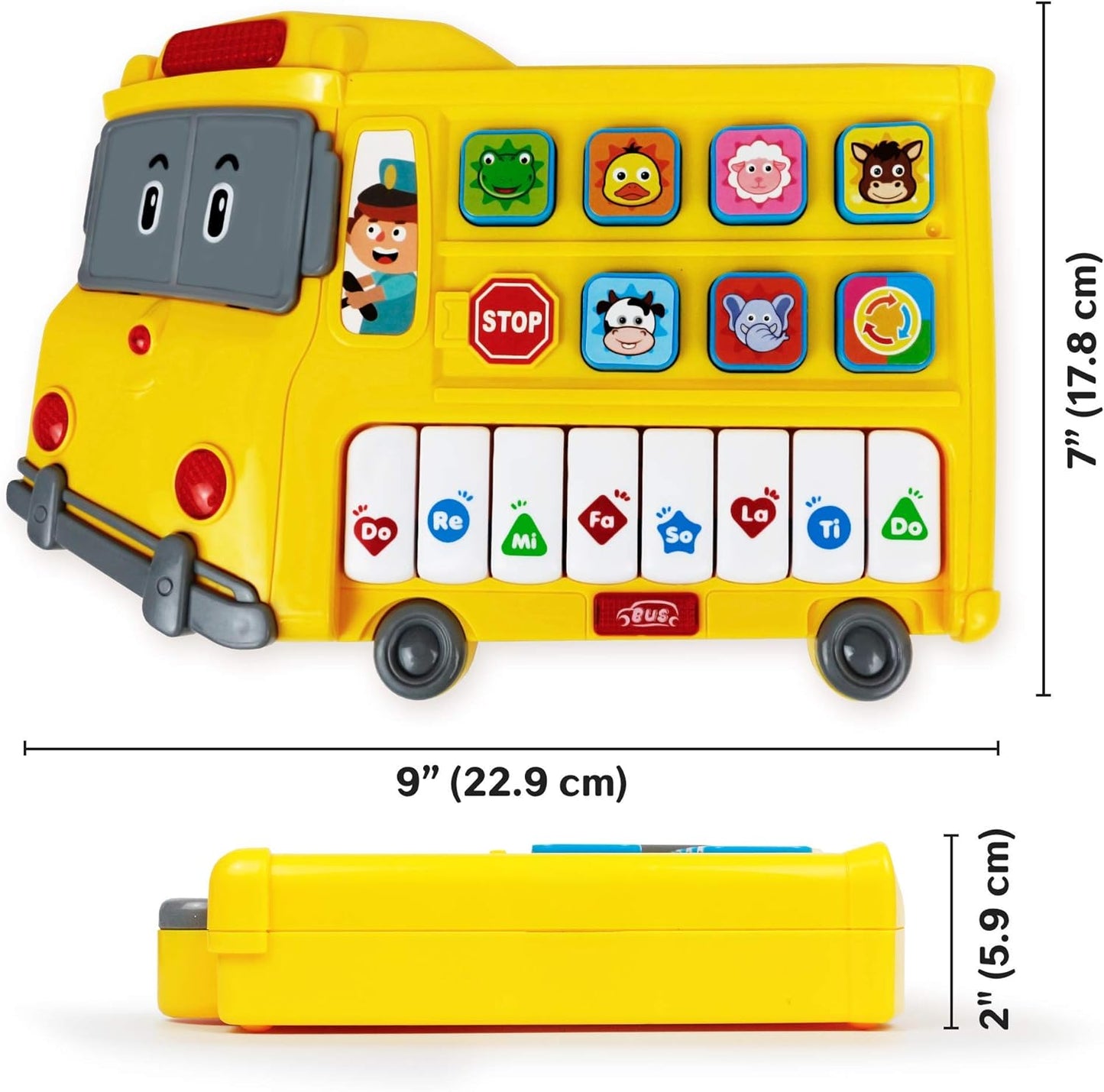 Musical School Bus Piano Sensory Toy for Girls and Boys