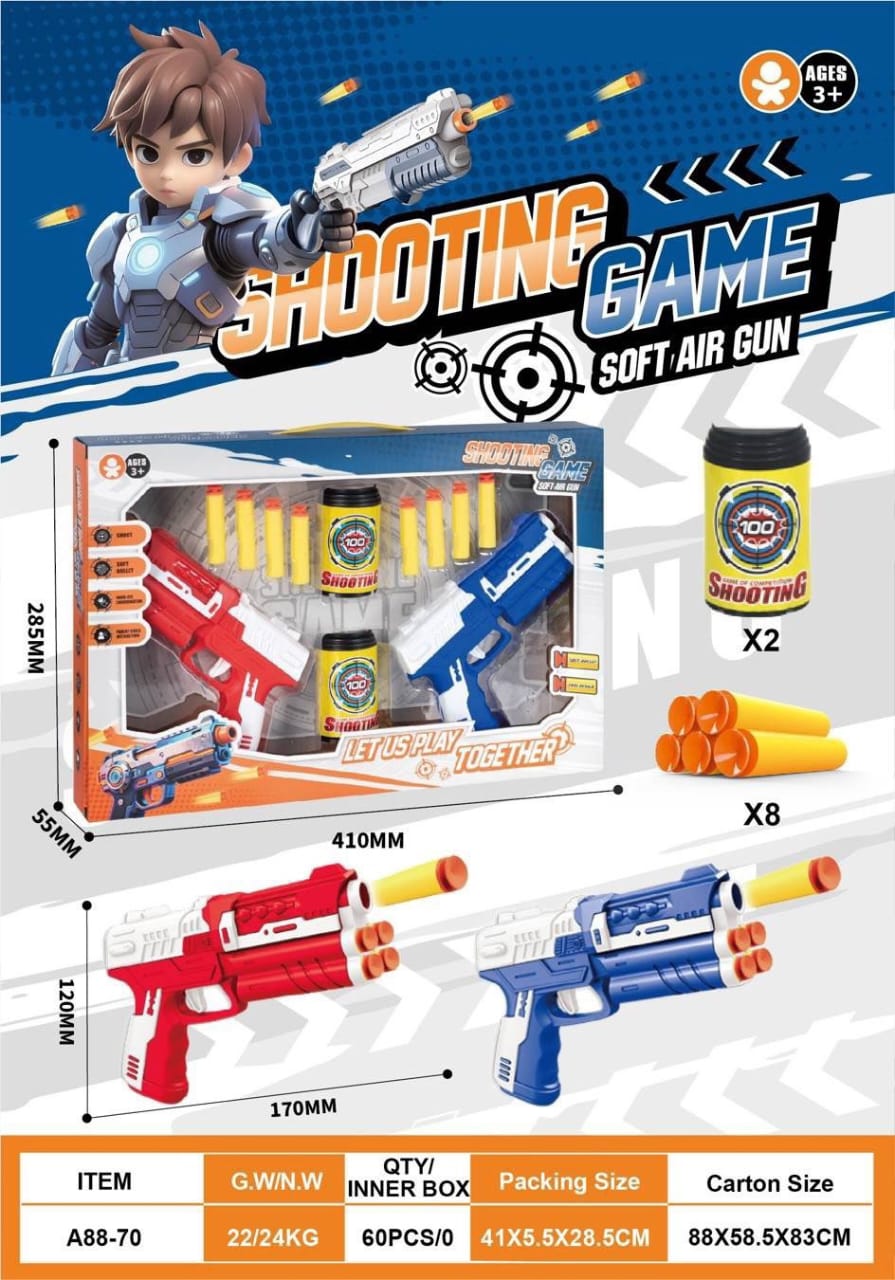 Shooting Game Soft Air Gun Twin Playset
