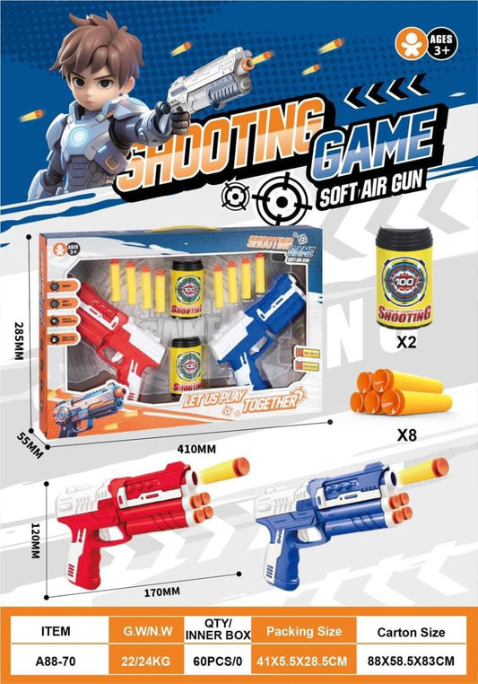 Shooting Game Soft Air Gun Twin Playset