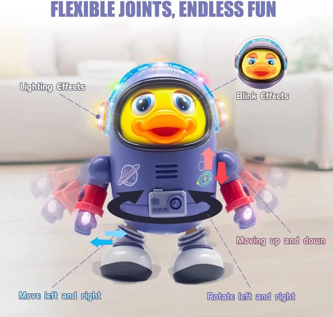 Space Dancing Duck Robot Toy with Light Music