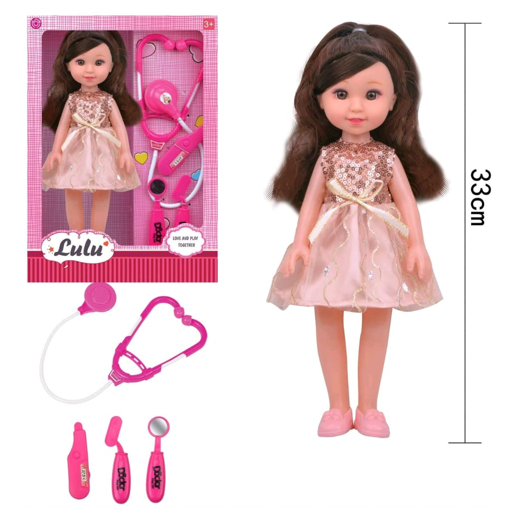 Lulu Doctor Doll Set with Medical Accessories