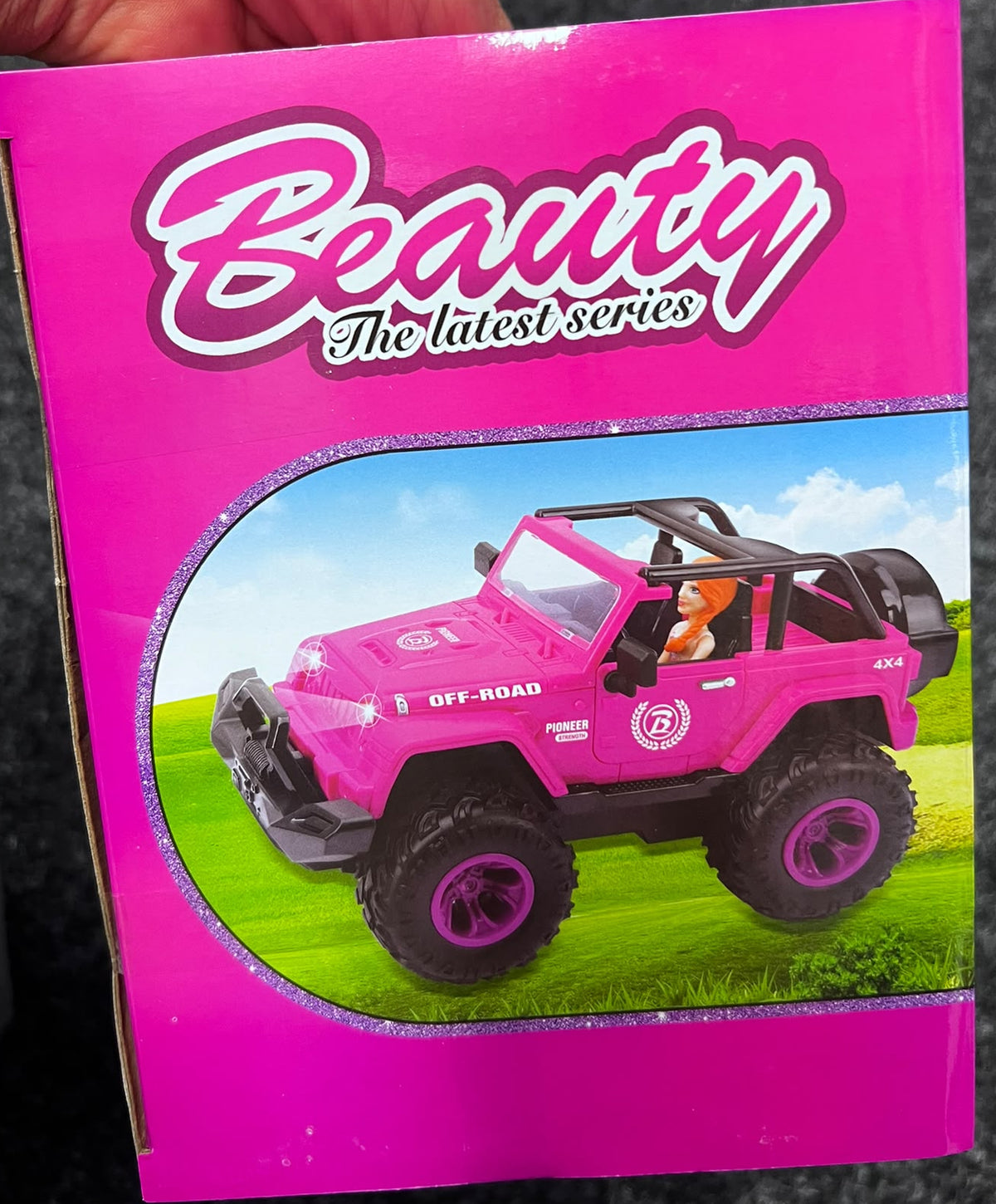 Pink Off-Road Toy Vehicle with Driver Figure