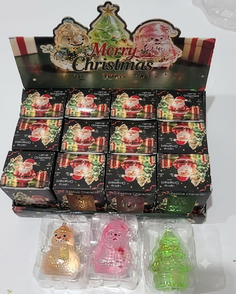 Maltose Squishy Christmas Ornaments - Festive Character 12PCs Display Box