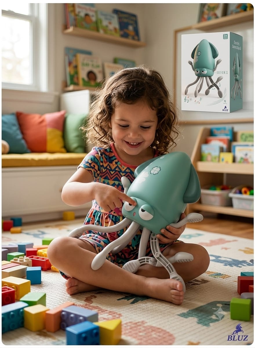 Electric Dancing Squid Toy with Music & Moving Legs