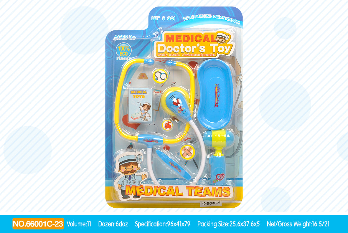 Original blue and yellow doctor play set product information