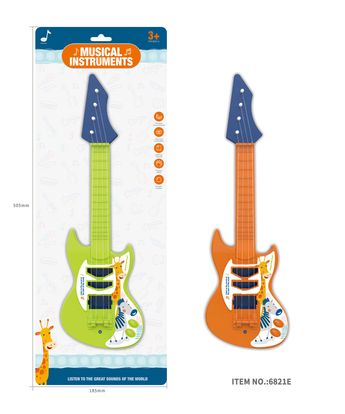 Safari Animal Rock-Style Toy Guitar