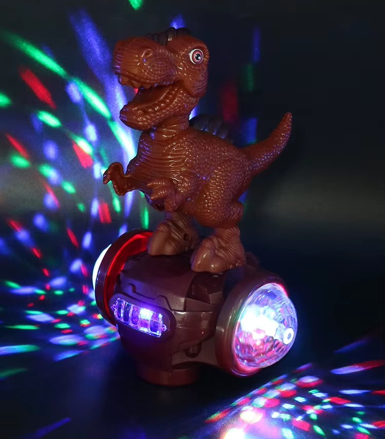 New Dinosaur on Balance Bike with Colourful Lighting Bump n Go