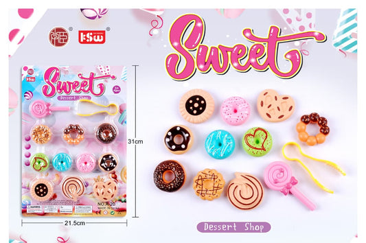 Sweet Dessert Shop Play Food Set – 12-Piece Donut & Cookie Collection