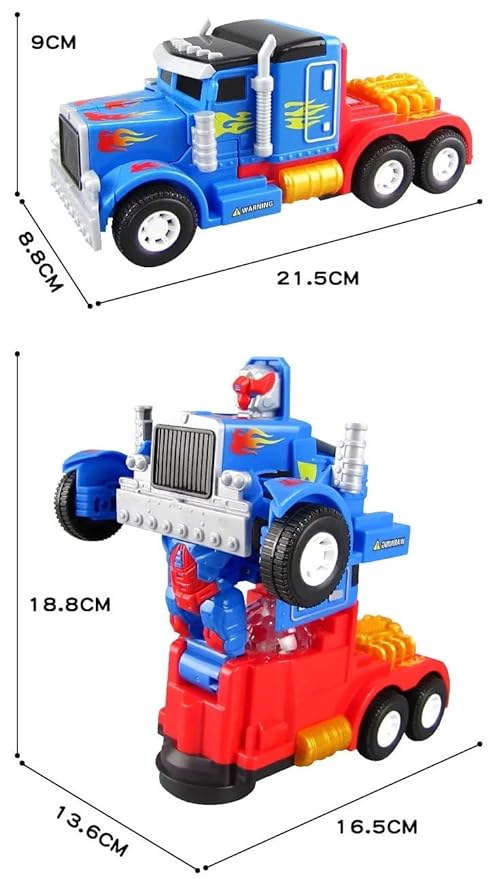 Transforming Track Robot Car for Kids Deform Car 2-in-1 Toy with Bump & Go Action, 3D Lights, Music (Copy) (Copy)