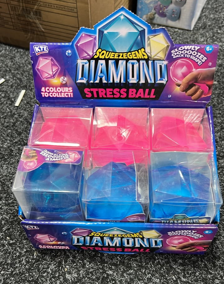 KTL Diamond Squishy Stress Toys – Box of 12 PCs