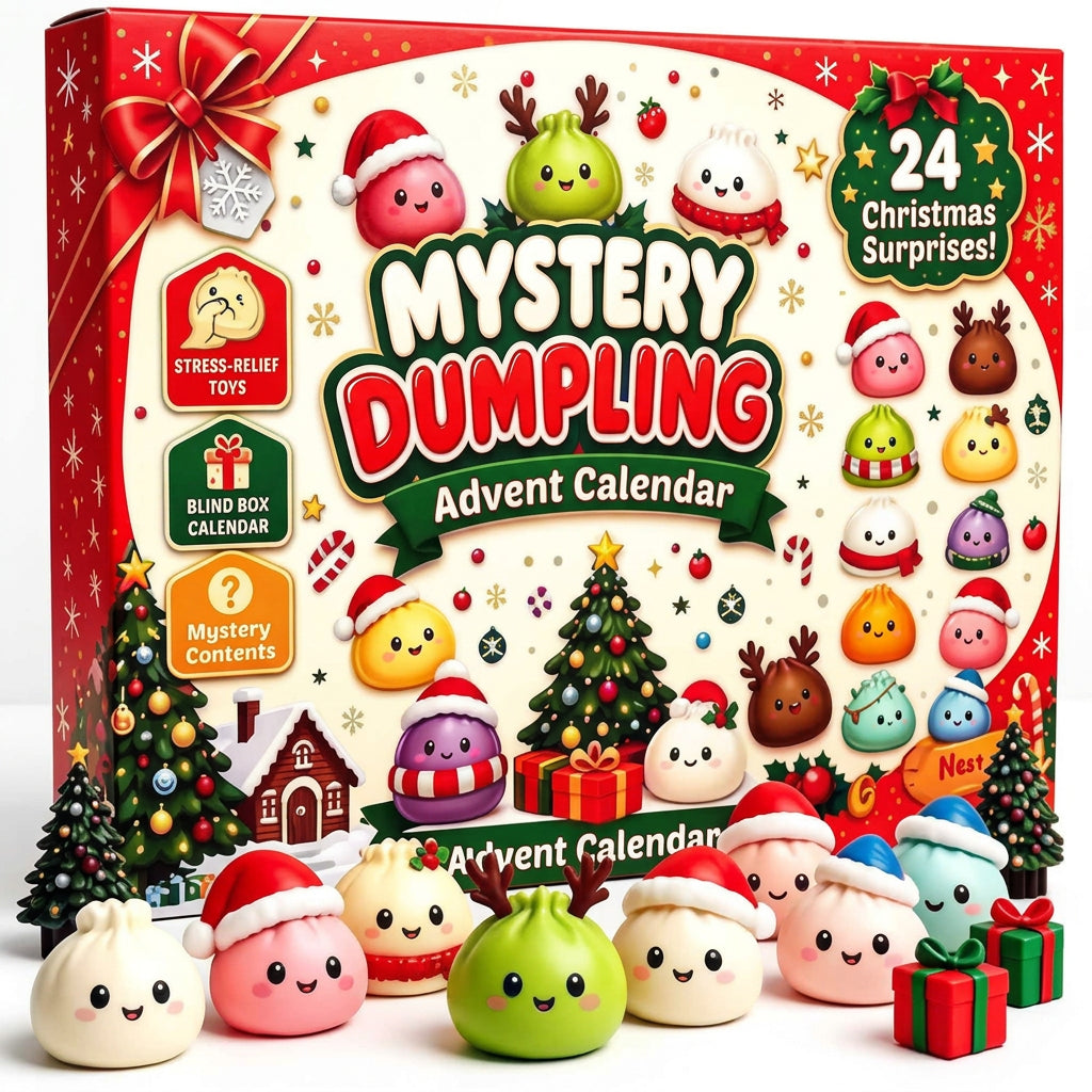 Mystery Dumpling Squishy Advent Calendar – 24 Christmas Surprises