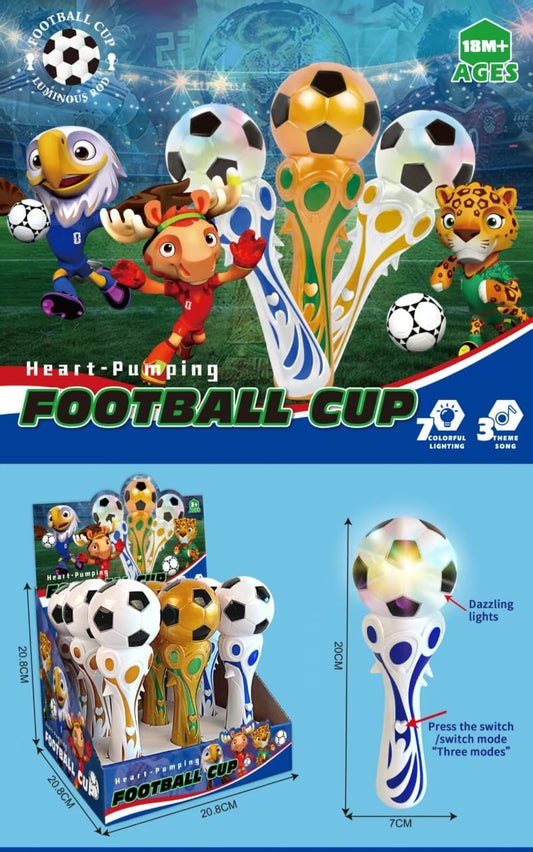 Football Cup Luminous Rod Light Up and Sound 12PCs