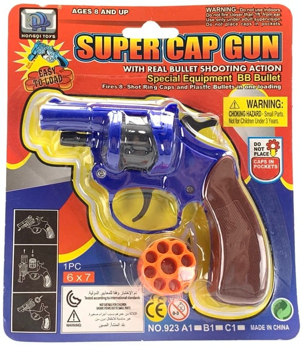Super Cap Gun Toy Revolver – BB Bullet & Ring Cap