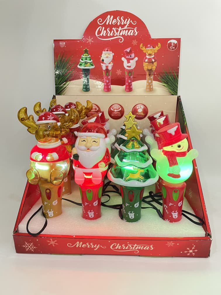 Christmas Character Light-Up Toys - 12 PCs - Assorted Designs
