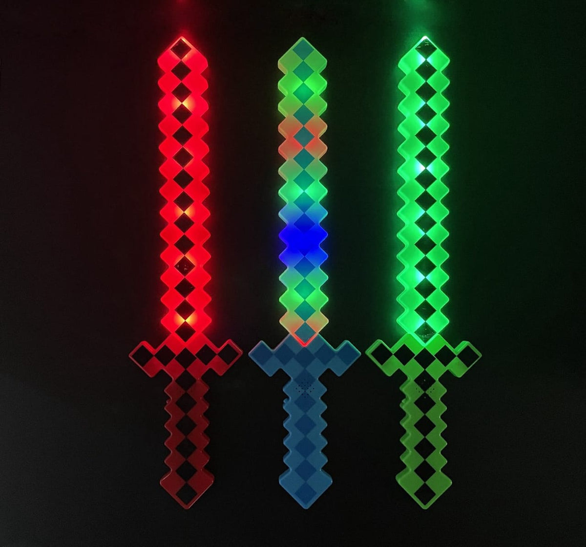 Light-Up Pixel Toy Swords
