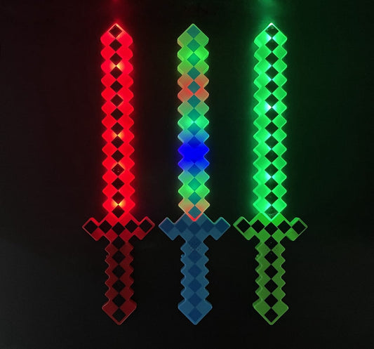 Light-Up Pixel Toy Swords