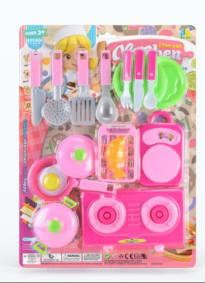 Kids' Play Kitchen Cutlery & Cookware Playset – 15-Piece Set