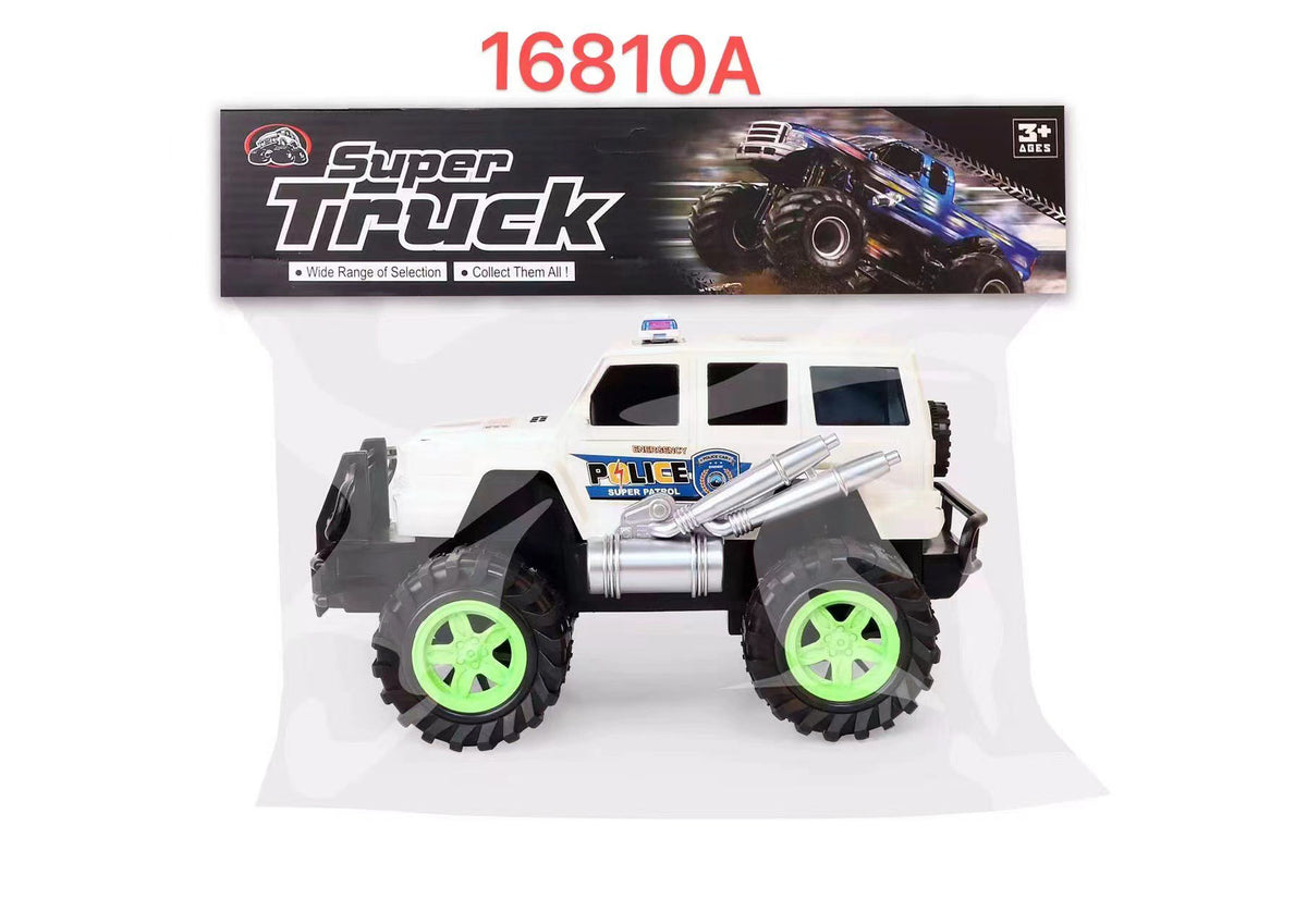 Police Monster Truck Toy with Oversized Wheels