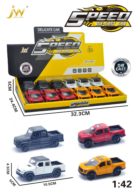 Speed Die-Cast Pickup Truck Set –  (Display Box of 12)